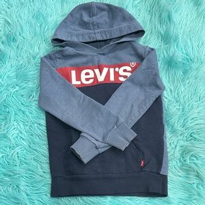 Levi's blue and Red Logo Hoodie